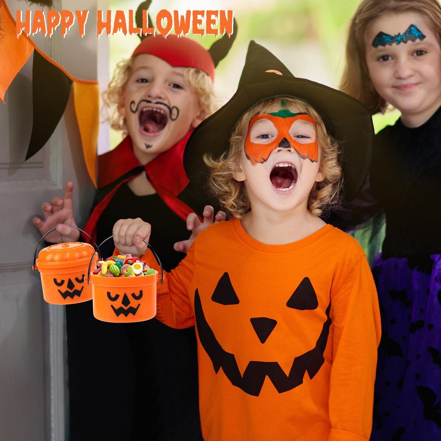 Boo-tiful Bite-Sized Buckets of Spooktacular Nostalgia: Mini Pumpkin Pails for a Treat-tastic Halloween Haunt (6 Silly Sips Included)