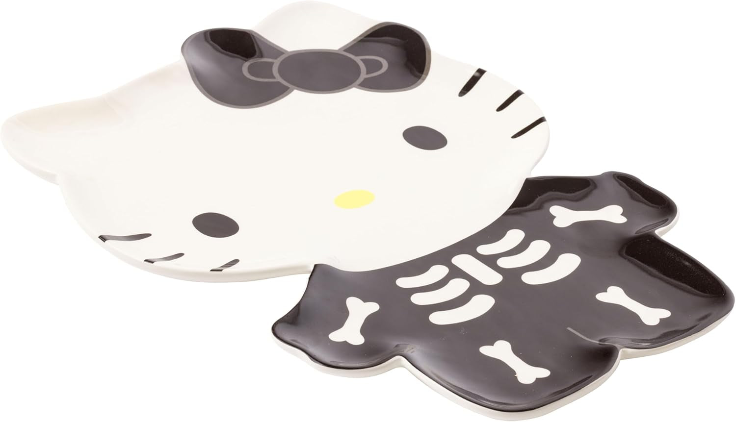 Sanrio Hello Kitty Halloween Spooky Skeleton Costume Ceramic Decorative Plate