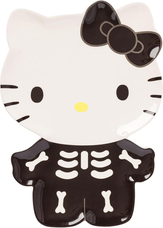 Sanrio Hello Kitty Halloween Spooky Skeleton Costume Ceramic Decorative Plate