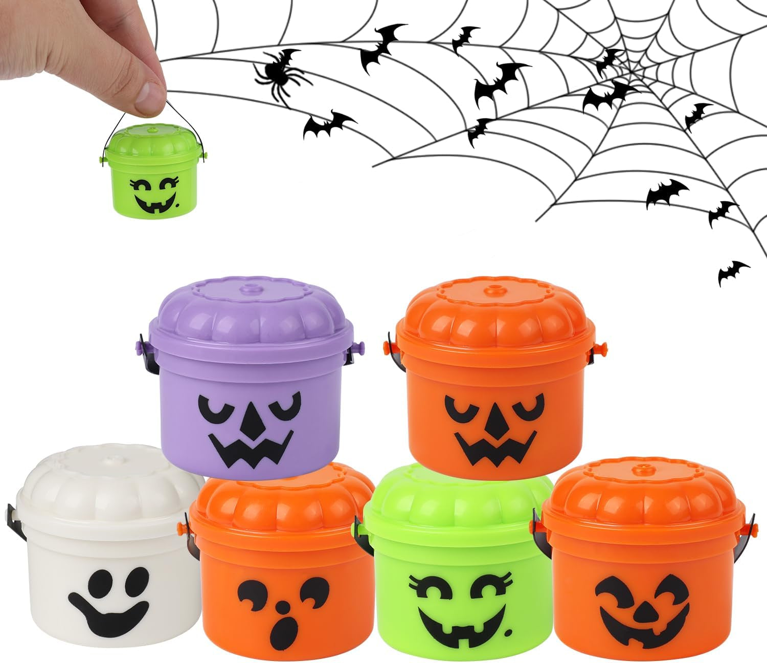 Boo-tiful Bite-Sized Buckets of Spooktacular Nostalgia: Mini Pumpkin Pails for a Treat-tastic Halloween Haunt (6 Silly Sips Included)